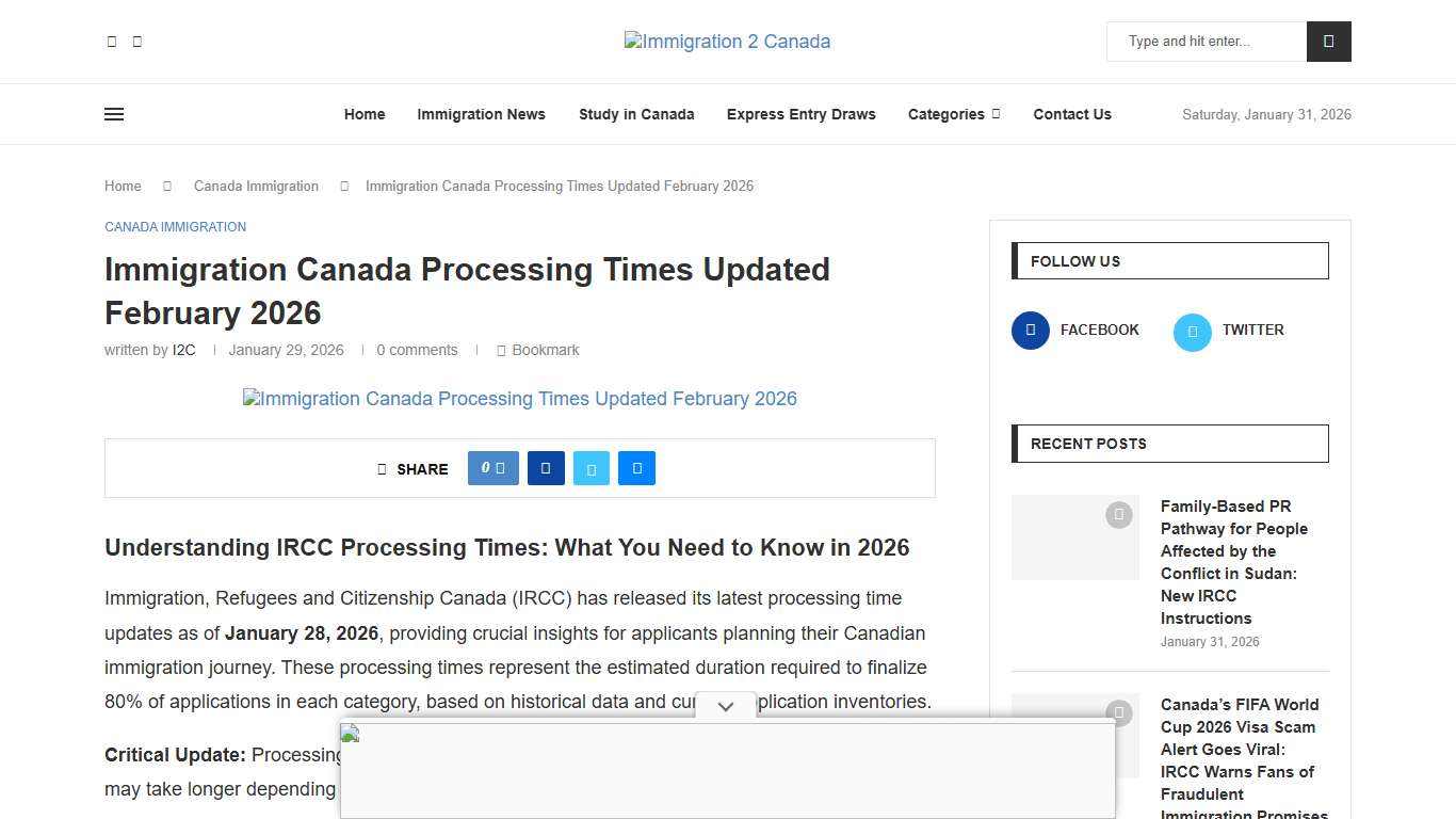 Immigration Canada Processing Times Updated February 2026 - Immigration 2 Canada